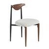 Nordic Modern Wooden Dining Chair - Designer Lambswool Backrest High-End Restaurant Chair for Home/Showroom