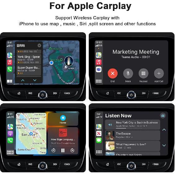 Wireless Carplay Adapter for Apple, Wireless Carplay Dongle for Wireless Control 5GHz Automatic Connection, Car Play Dongle Plug & Play for OEM Car