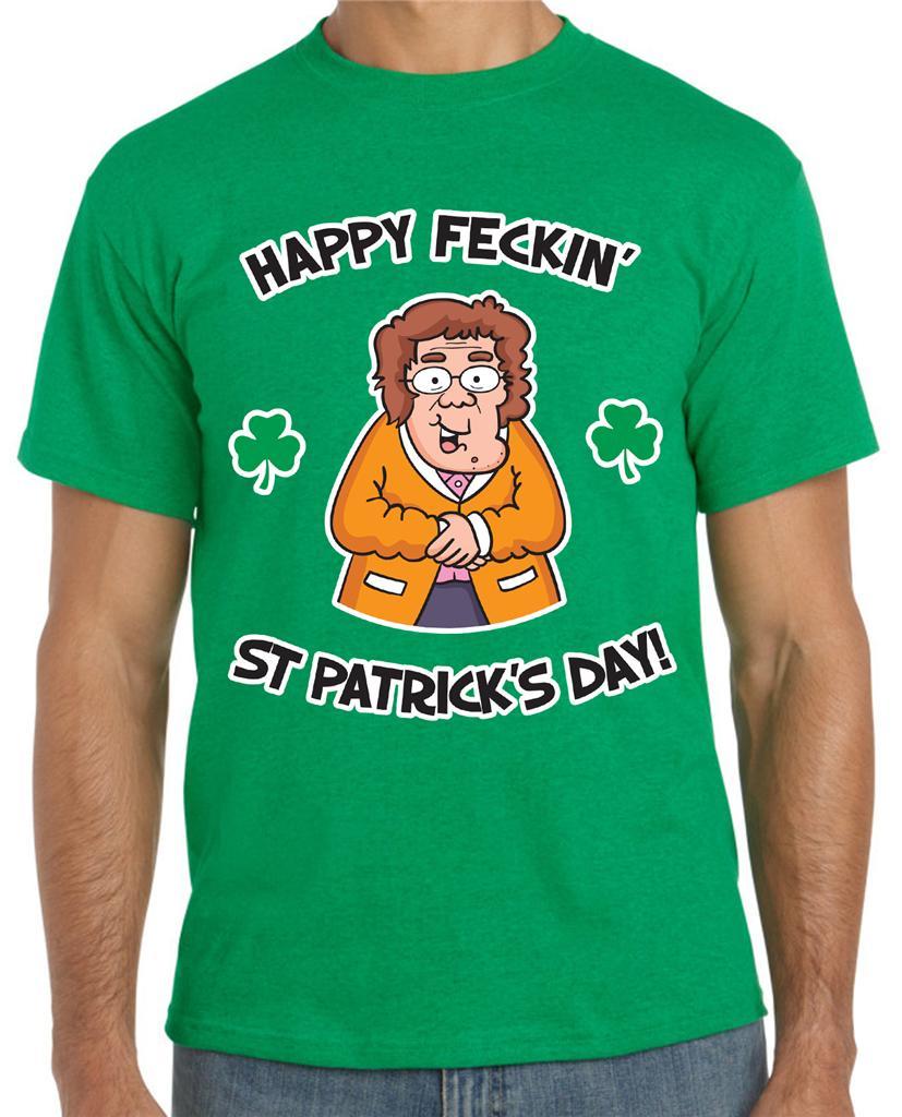 Mrs Browns Boys Happy Feckin St Patricks Day T-Shirt - Ireland Irish - S to 2XL S