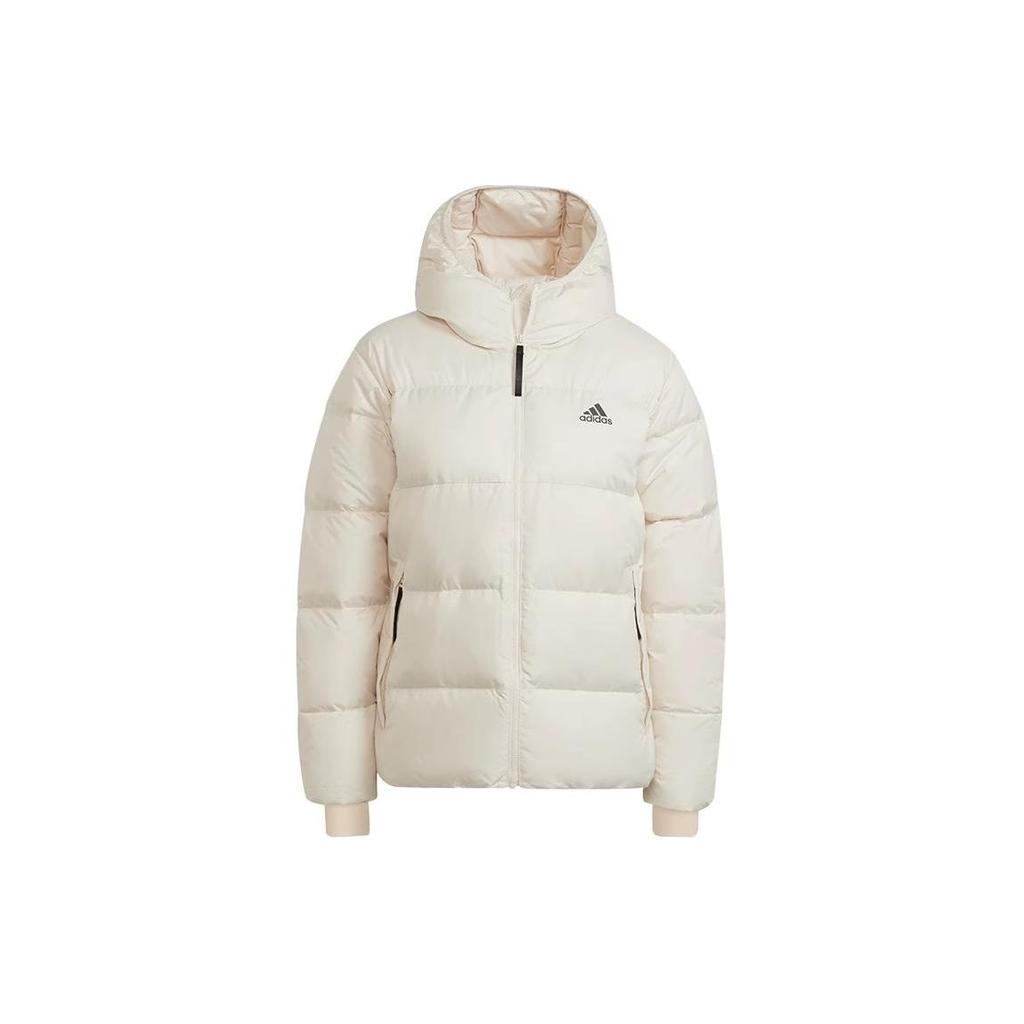Adidas Sports Hooded Warm Down Jacket Women Jackets Off-White H14171