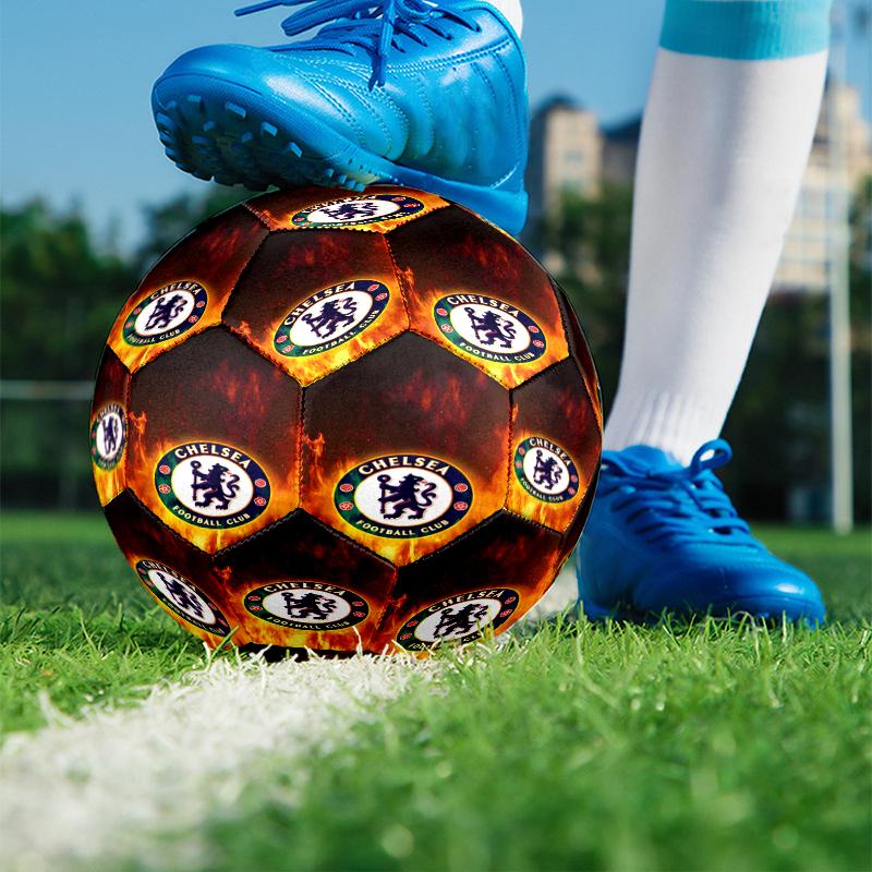 football club F.C Print Size 5 Soccer Ball, PU Wear Resistant Football for Match Training and Daily Practice, Birthday Gift for Soccer Fans