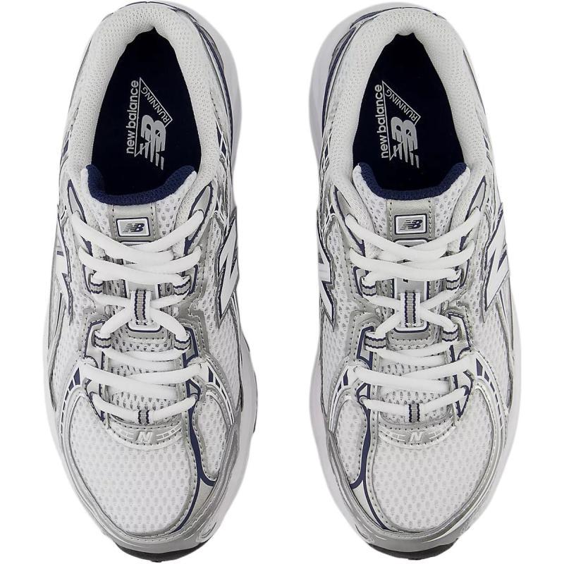 New Balance NB 740 Abrasion Resistant Low Top Kids Lifestyle Shoes White Silver Black Sneakers GR740WN