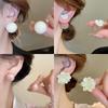 Silver Needle Zircon Star Flower Tassel Stud Earrings - Elegant and Fashionable Women's Accessory
