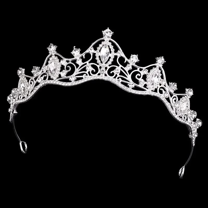 Korean Bridal Tiara Hair Crown Wedding Hair Accessories for Women Silver Gold Crown for Bridal Crowns Tiara Women Gifts