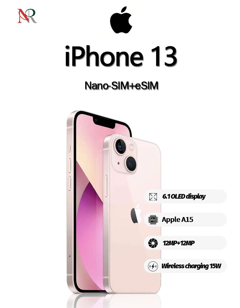 Generalüberholtes Apple iPhone 13 Smartphone mit Nano-SIM+eSIM 128GB rosa