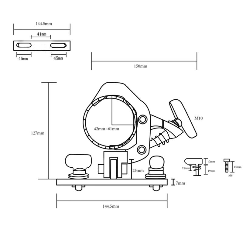 Folding Clamp For Led Moving Head Light Truss Mount Hooks Stage Fast Lock Fold Clamp For 230W 5R 7R 200W 230W 260W 280W