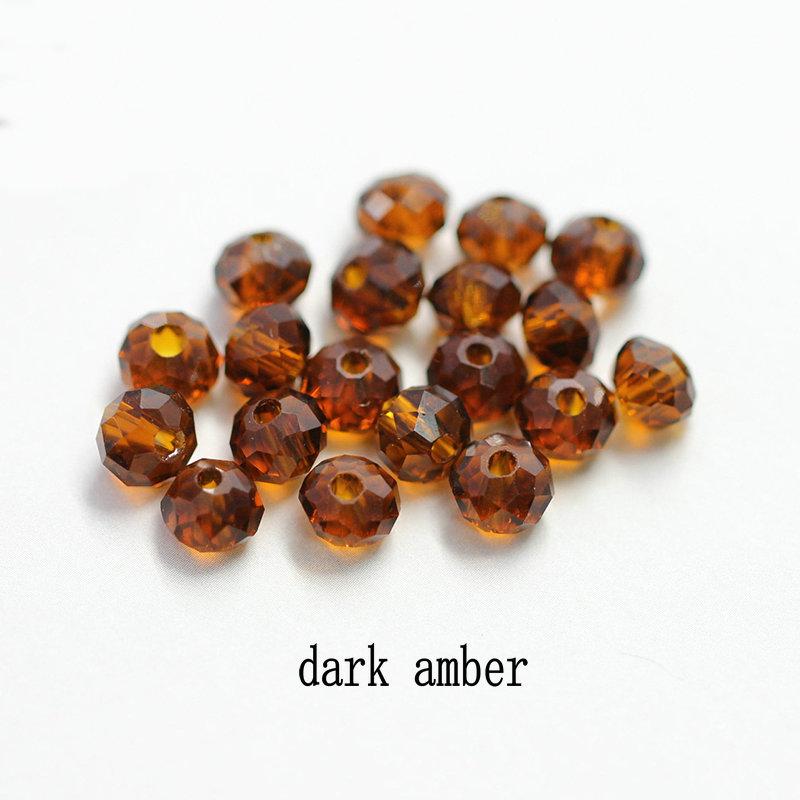 Big Sale 6-8mm Crystal Round Beads Colorful Charms Glass Loose Beads for Jewelry Making Necklace Bracelet Accessories
