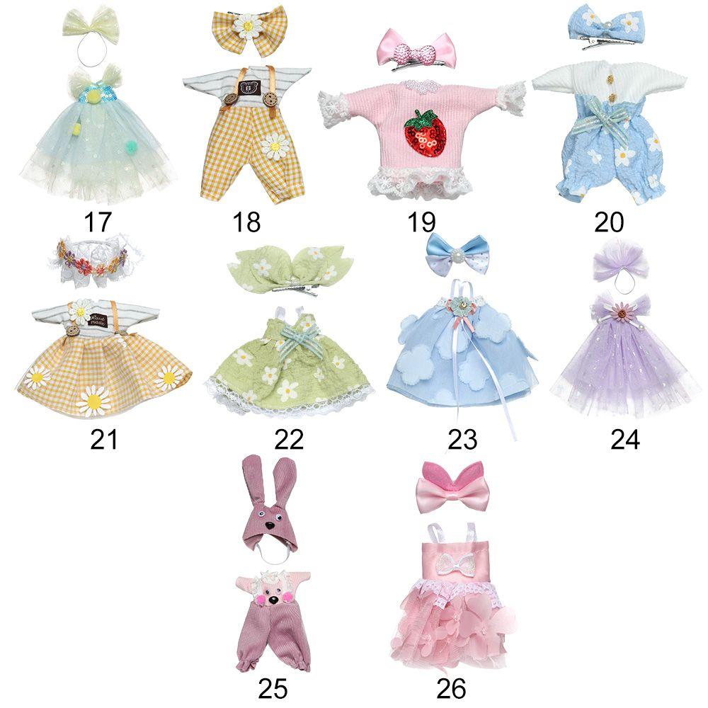 DIY Sewing Fabric Summer 16~17cm Dolls Dress Toys Lace Skirt Toys Clothes