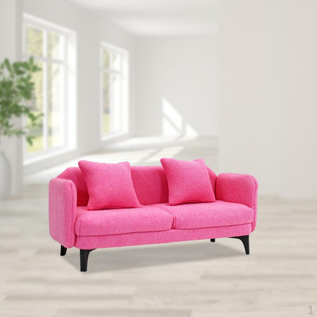 Selections Miniature Furniture Dollhouse Sofa with Model 1/2 Scale Decoration розы красного