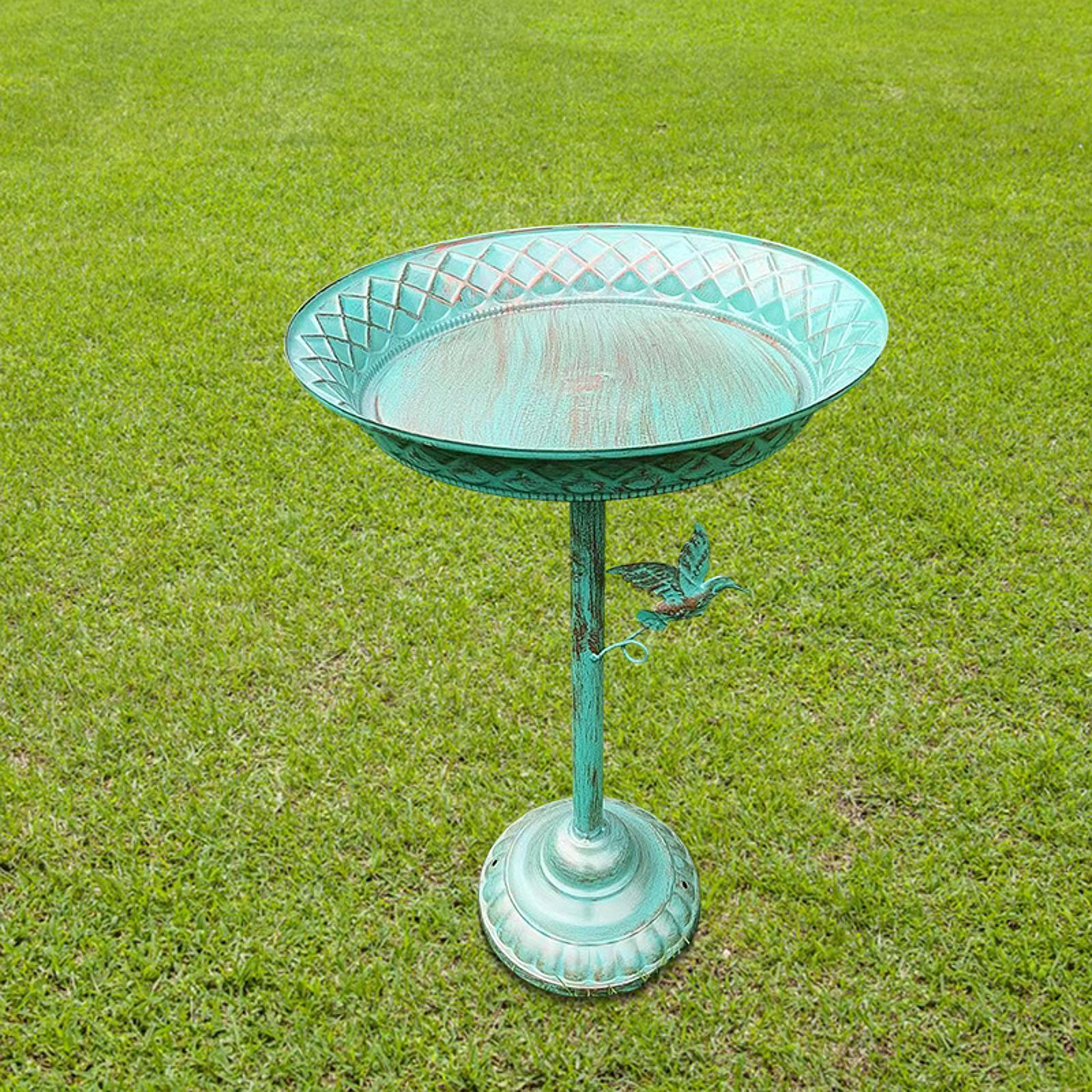 

Bird Bath Bathroom Drinker Plates Standing Decorative Outdoor -bird Feeder for синій