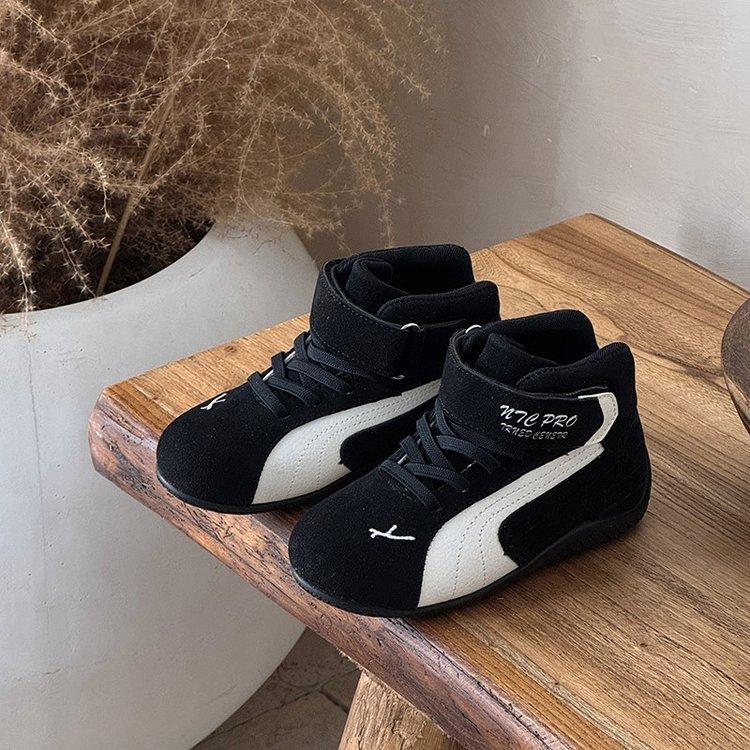 

Children s trendy cool fashion high-top Forrest Gump shoes, new boys and girls soft-soled casual board shoes, German training shoes in autumn 2025 36 yards inner length 21.9cm чёрный