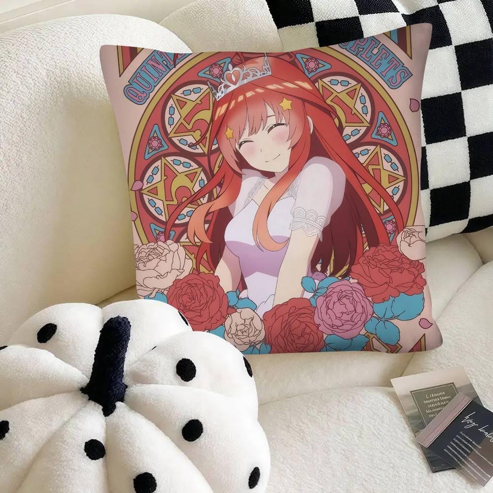 

HOT Japanese Anime The Quintessential Quintuplets Anime Tarot Pillow Case Square Pillow Bedroom Sofa Leisure Car Home Decoration 16x16Inch