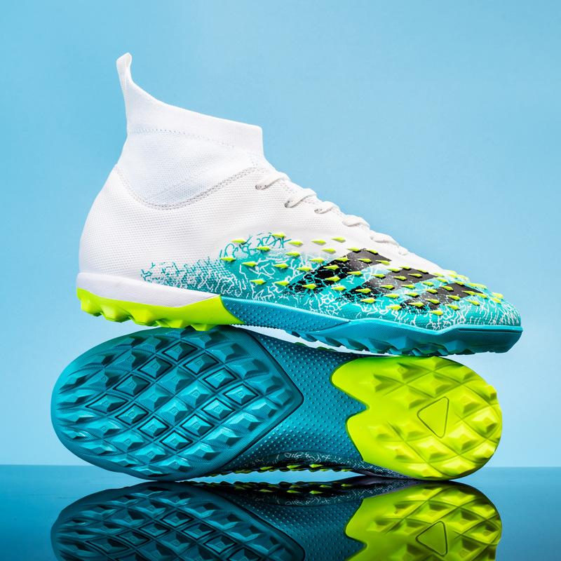 Scarpe da Calcio High Top Antiscivolo Ag Chiodi Lunghi Scarpe da Calcio da Uomo Chiodi Spezzati Scarpe Speciali per Allenamento Resistenti all'Usura Calcio