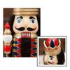 Christmas Nutcrackers Soldier Figure Wooden Christmas Nutcrackers Ornaments with Hand-Colored Features and Integrated Base for Holiday Arrangements