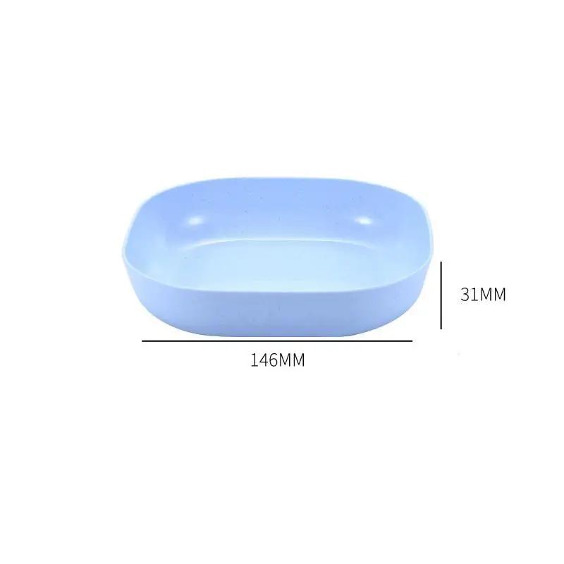 1set Plastic Square Food Plate, Household Kitchen Storage Tray, Food Bone Residue Dish