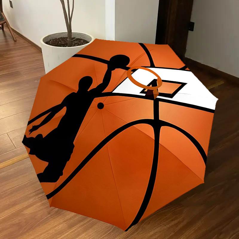 1pz Ombrello Giocatore di Basket-8 Stecche Rinforzate Portatile Pieghevole da Viaggio Adatto a Tutte le Stagioni Uso Quotidiano Esterno-G366