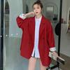 Autumn Blazers Women Minimalist Solid Outwear Loose Elegant Retro Official Fashion High Street Feminine Comfortable Suit Student