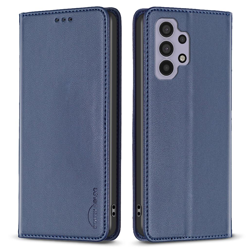 BINFEN COLOR BF18 Stand Case for Samsung Galaxy A32 5G/M32 5G Leather Phone Cover with Card Slots