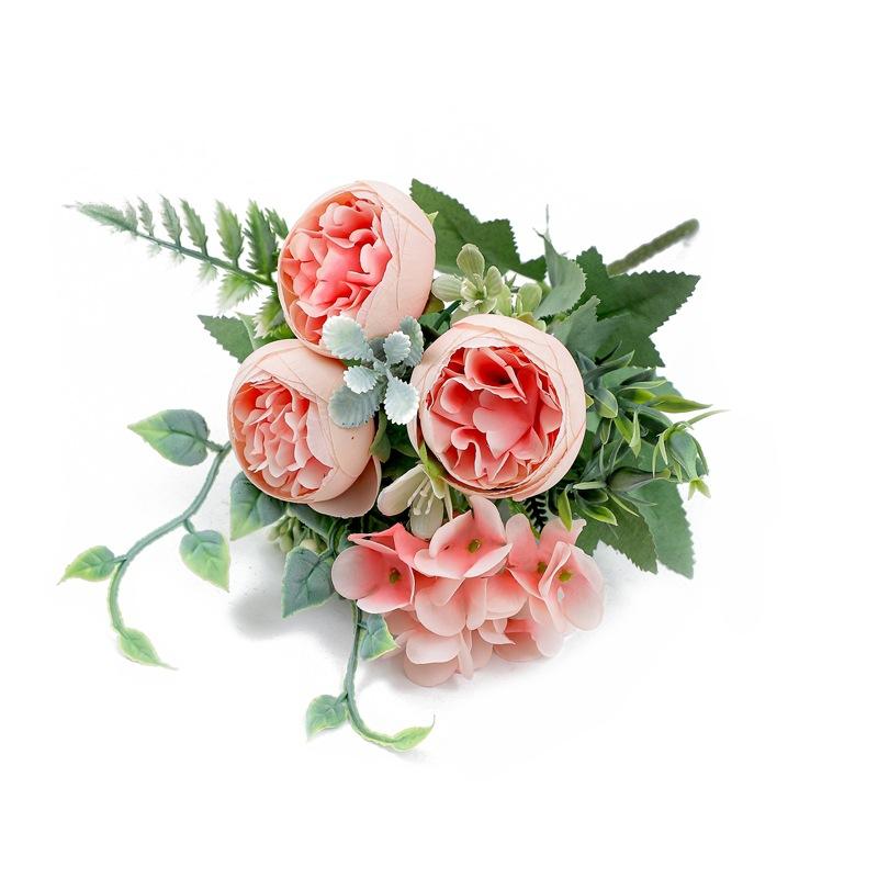 Wedding Simulation Bouquet Home Decoration Flower Simulation Rose Photography Bouquet Small Handle Flower Peony