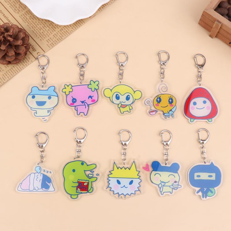 Acrylic Gogo Tamago Q Version Mobile Phone Chain Mametchi Kuchipatchi Mimitchi Gozarutchi Key Chain Cell Phone Pendant Gifts