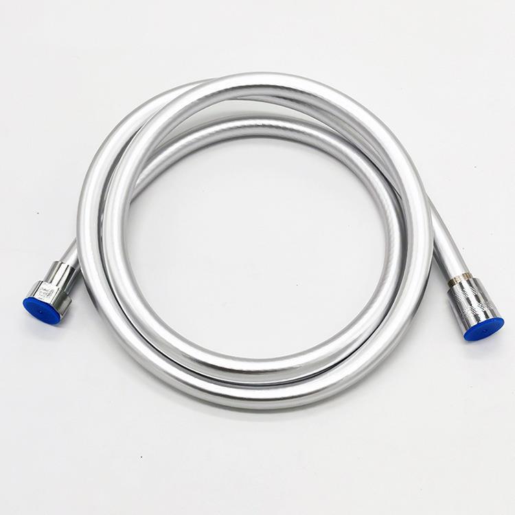 Silver/Grey PVC Anti-Tangle, Anti-Explosion, Heat & Pressure Resistant Shower Hose