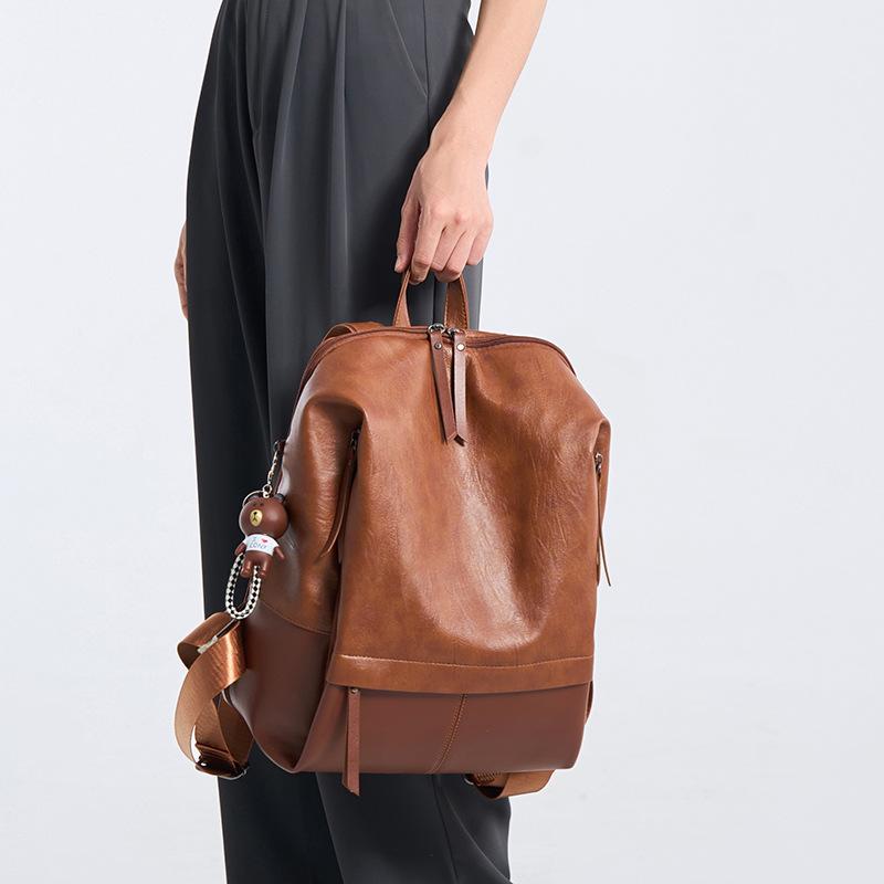 New anti-splashing backpack fashion trend women's bag going out travel backpack schoolbag