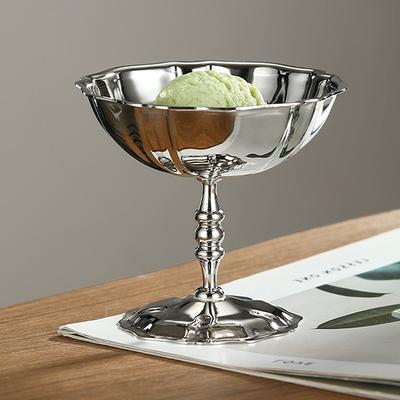 Coppa Gelato in Acciaio Inossidabile, Ciotola da Dessert per Budino, Coppa da Dessert con Base Alta, Piatto da Portata per Insalata di Frutta, Piatto per Torta Piatto per Snack