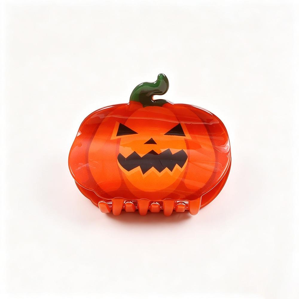 Spider Pumpki Hair Clip PVC Acrylic Ghost Hairpin Large Shark Clip Festive Gathering