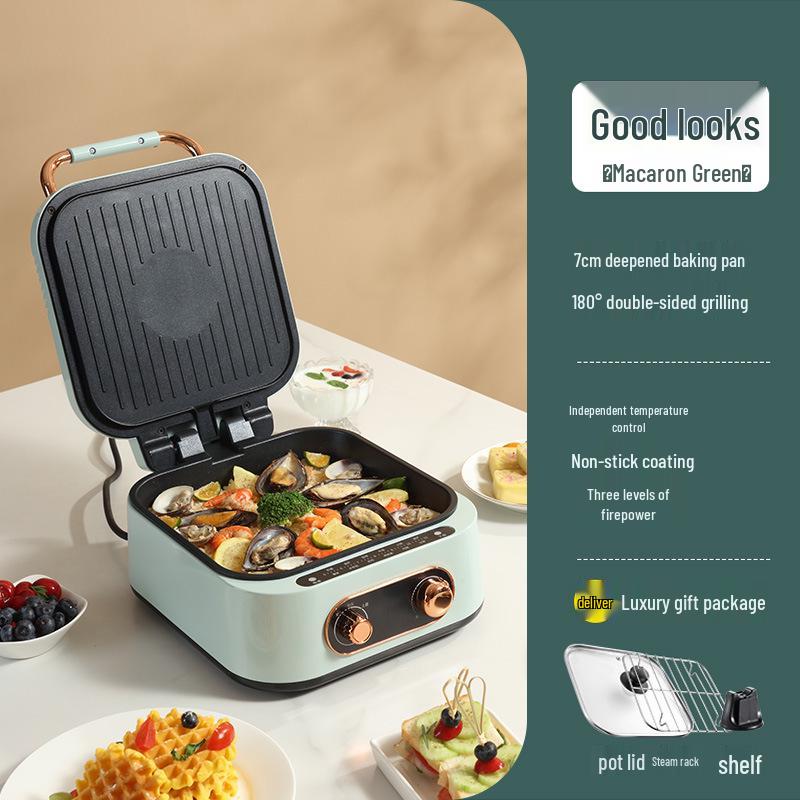 Multifunctional Double-Sided Non-Stick Electric Pancake Maker and Crepe Pan