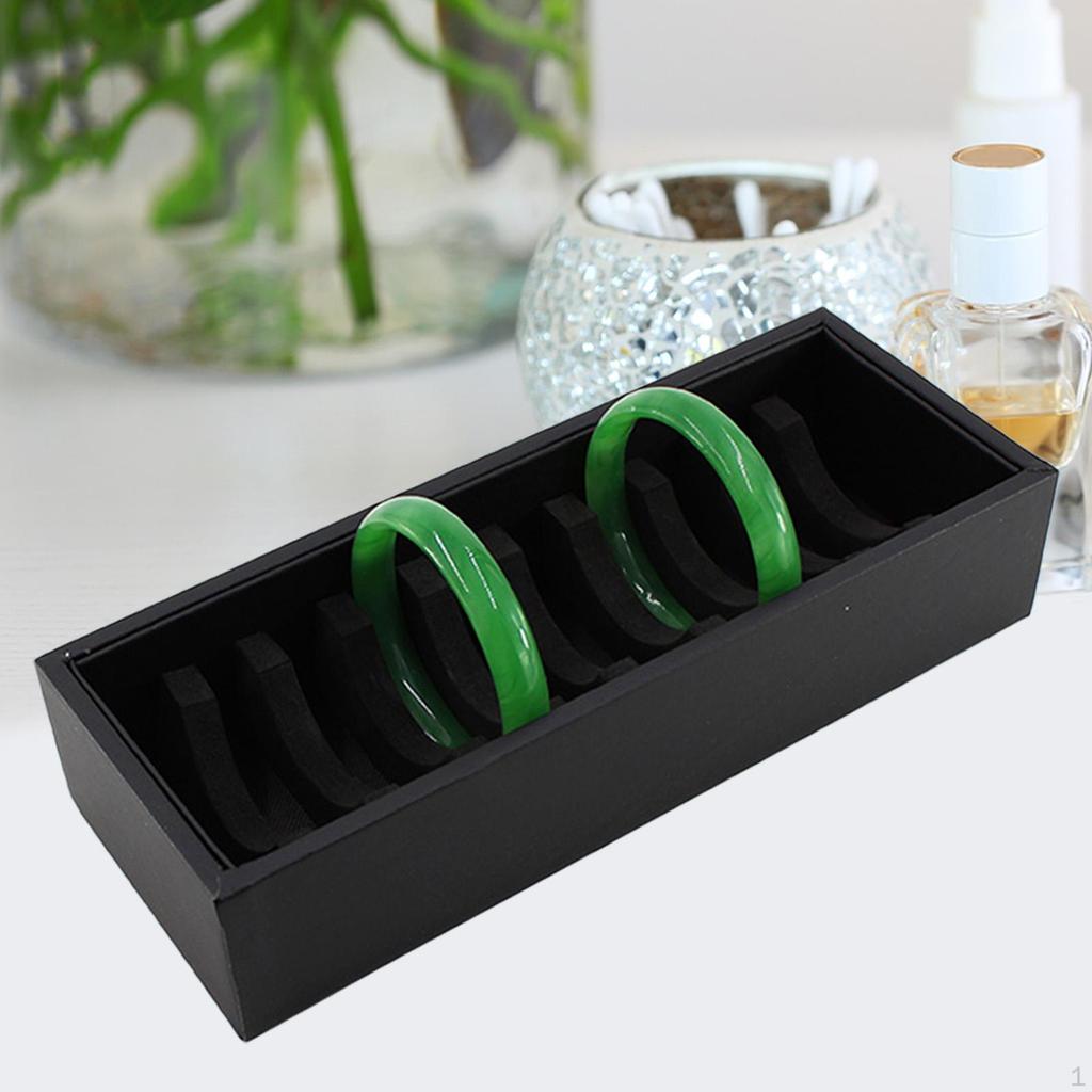 10 Grids Bangle Organizer Jewelry Tray Rectangle Bracelet Storage No Lid for