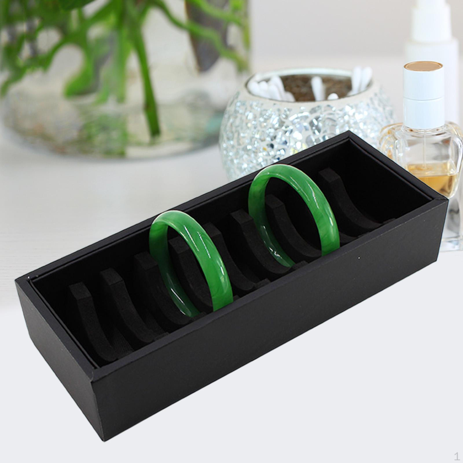 

10 Grids Bangle Organizer Jewelry Tray Rectangle Bracelet Storage No Lid for чорний