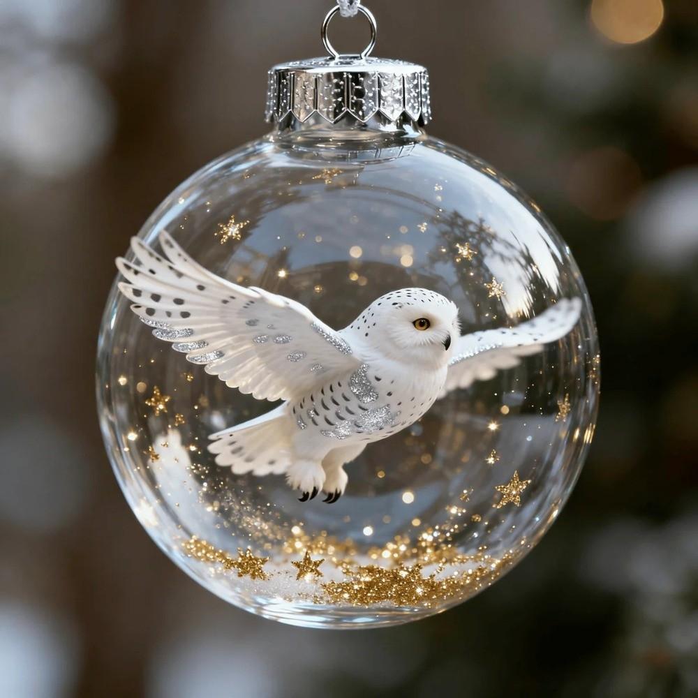 Acrylic Nature's BirdsOrnament Ornament Gift 7cm Xmas Tree Ornament Charm  New Year