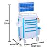 ABS Multifunctional Anesthesia and Infusion Emergency Cart with Five Drawers