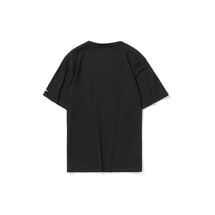 Li Ning T Shirts Men's Black Crew Neck Moderate Straight Fit AHSQ743-2