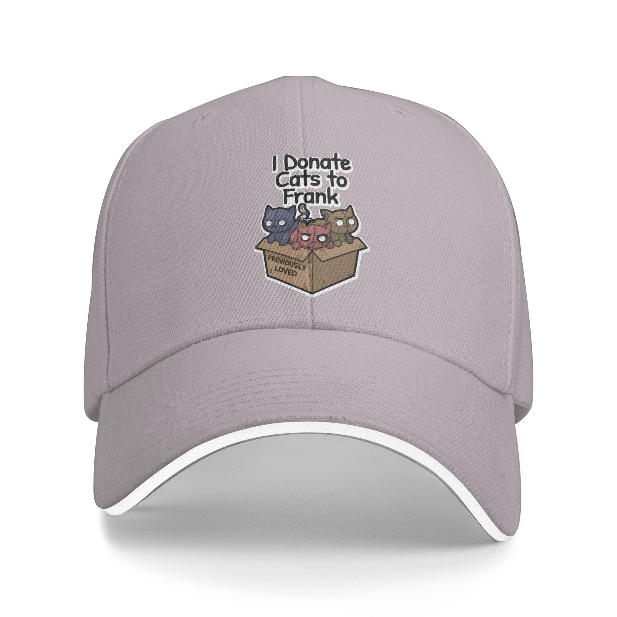 

Mewgenics I Donate Cats to Frank Baseball Cap Vintage Sandwich Cap Unisex Polyester Sun Cap Sport One Size серый