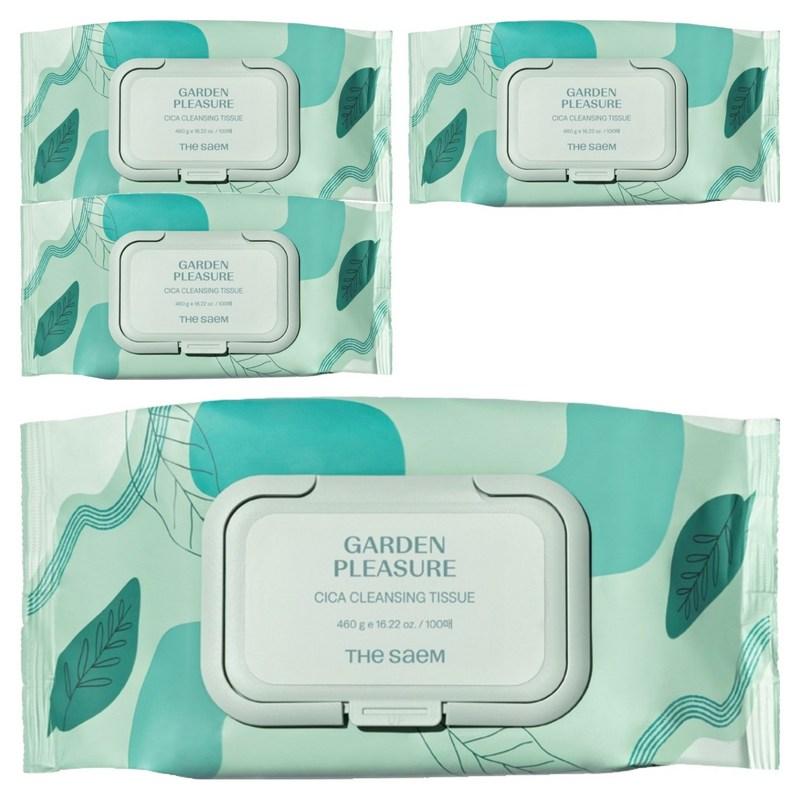 The Saem Garden Pleasure Cica Cleansing Tissues, 100 wipes, 4 pcs