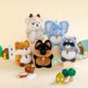 Fun Farm Animal Plush & Accessory Set: Deer Toy, Elephant Backpack Charm & Fox Keychain Gift