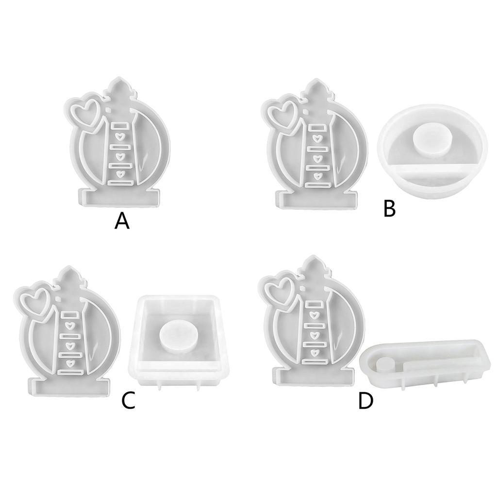 Lighthouse Candle Holder Silicone Molds DIY Combination Candlestick Molds Castings Molds Plaster Mould for Candle Making