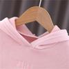 Tute Autunno Primavera per Bambini Carine Tute in Pile Caldo con Cappuccio per Neonate + Set Pantaloni Felpe Spesse con Orecchie da Coniglio per Bambini
