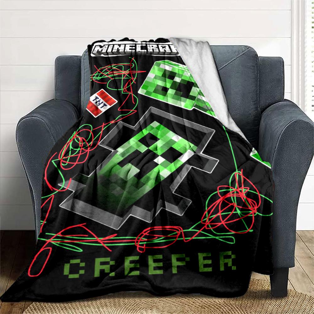 Minecraft Blanket Comfortable Suitable For Seaside Livingroom Office For All Occasions Playful Design Perfect Gift For Relatives And Friends