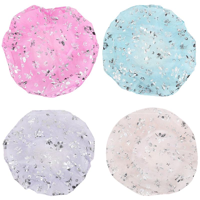 Bathroom Waterproof Shower Cap Kitchen Oil-proof Sanitary Hat Women Hair Salon Bathroom Supplies Thicken Elastic Bath Hat Cute