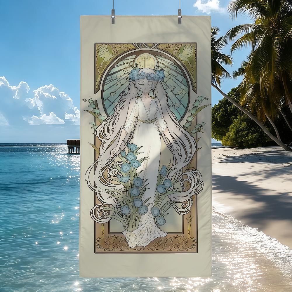 

Anime Frieren at the Funeral Towel Quick Drying Beach Towels Are Suitable For Swimming Pools Camping Yoga And The Gym W30*H60(CM)
