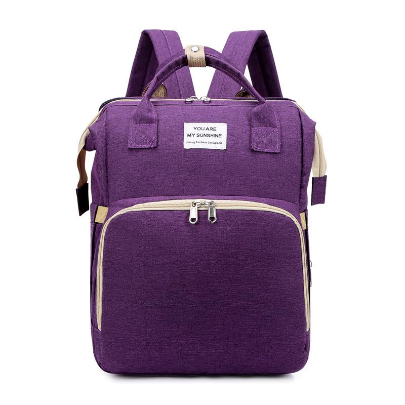 Upgraded Foldable Mummy Backpack: Multifunctional Large-Capacity Baby Bed
