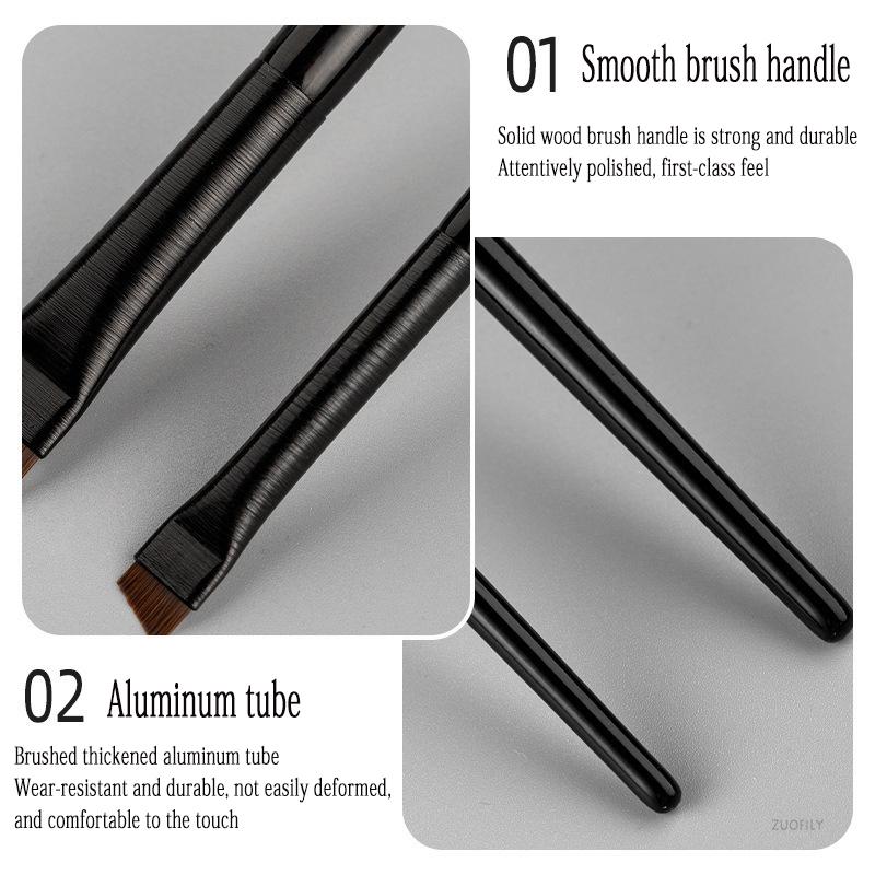 Neue 1/2 stücke Klinge Make-Up Pinsel Abgewinkelt Dünne Augenbraue Pinsel Flach Feinen Eyeliner Pinsel Professionelle Liner Stirn Schönheit Bilden werkzeug