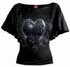 Spiral Direct Raven Hart Laars Nek Plus Viscose Dames Meisjes Liefde Top T Unisex T-shirt