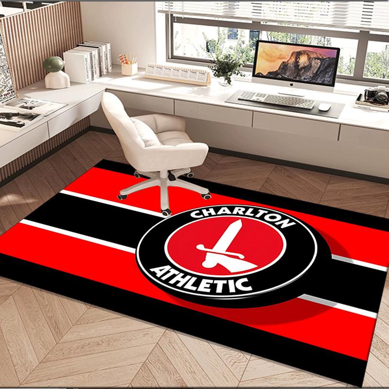 1PC rug Charlton FC Crest Carpet, Chair Rug,Area Rug for Office Bedroom living rooms bedroom, Doormat decor Christmas fan gifts