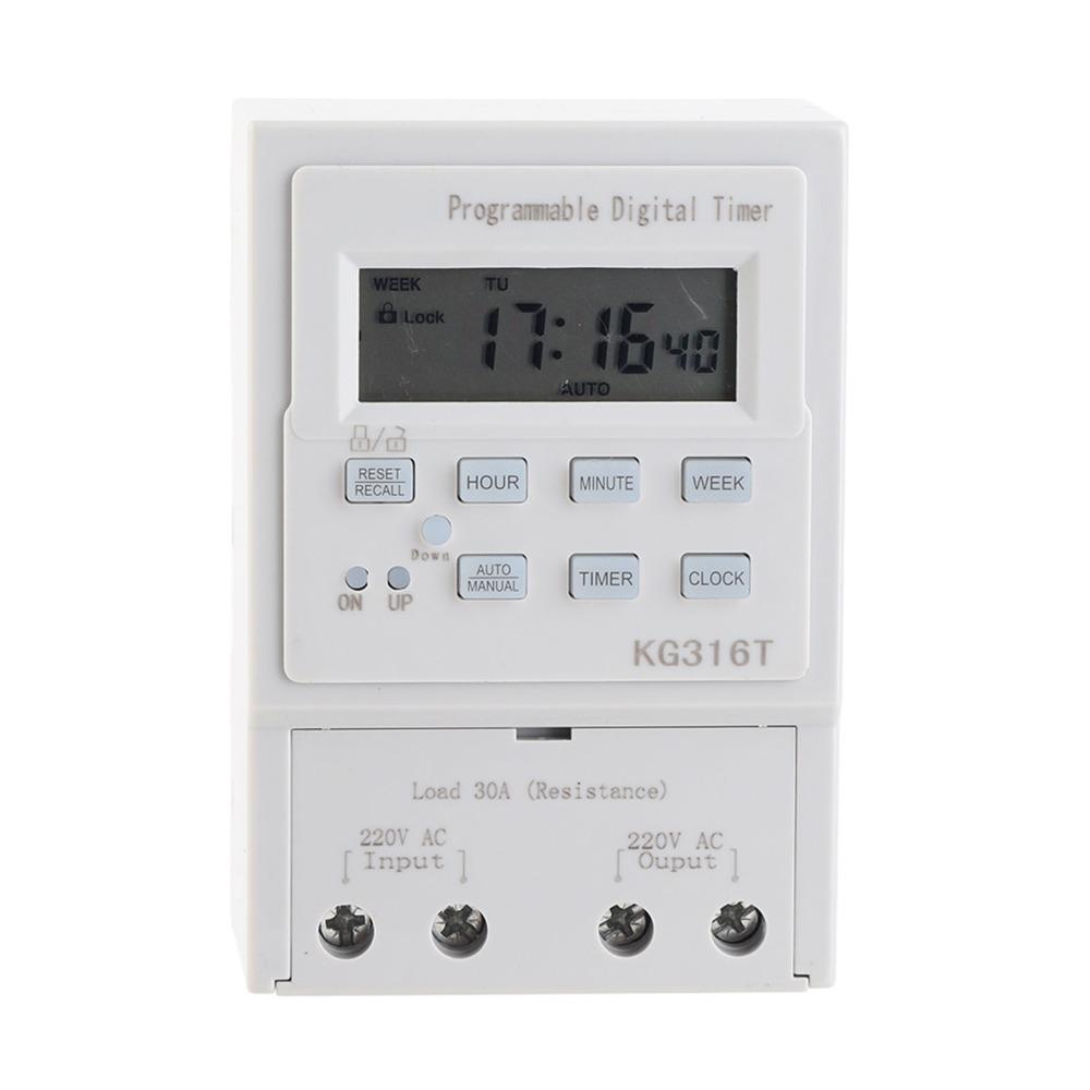 Microcomputer Programmable Timer 30A Time Control Switch Digital Timer Switch Daily Timer