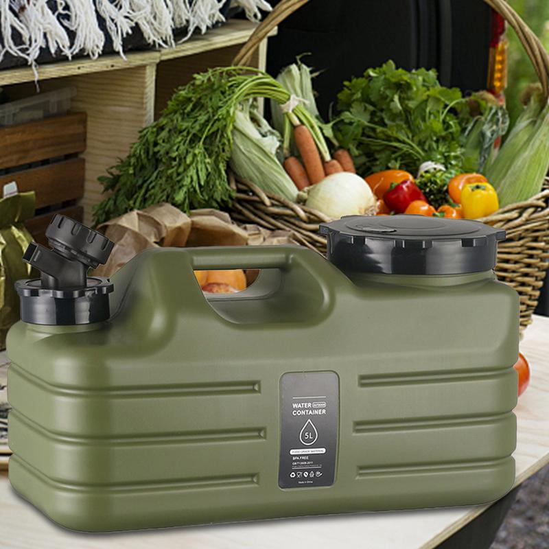 Water Tank with Faucet 5L Water Tank Container Spigot Attached Water Drink Dispenser Drinking Bucket for Outdoor Camping Picnic
