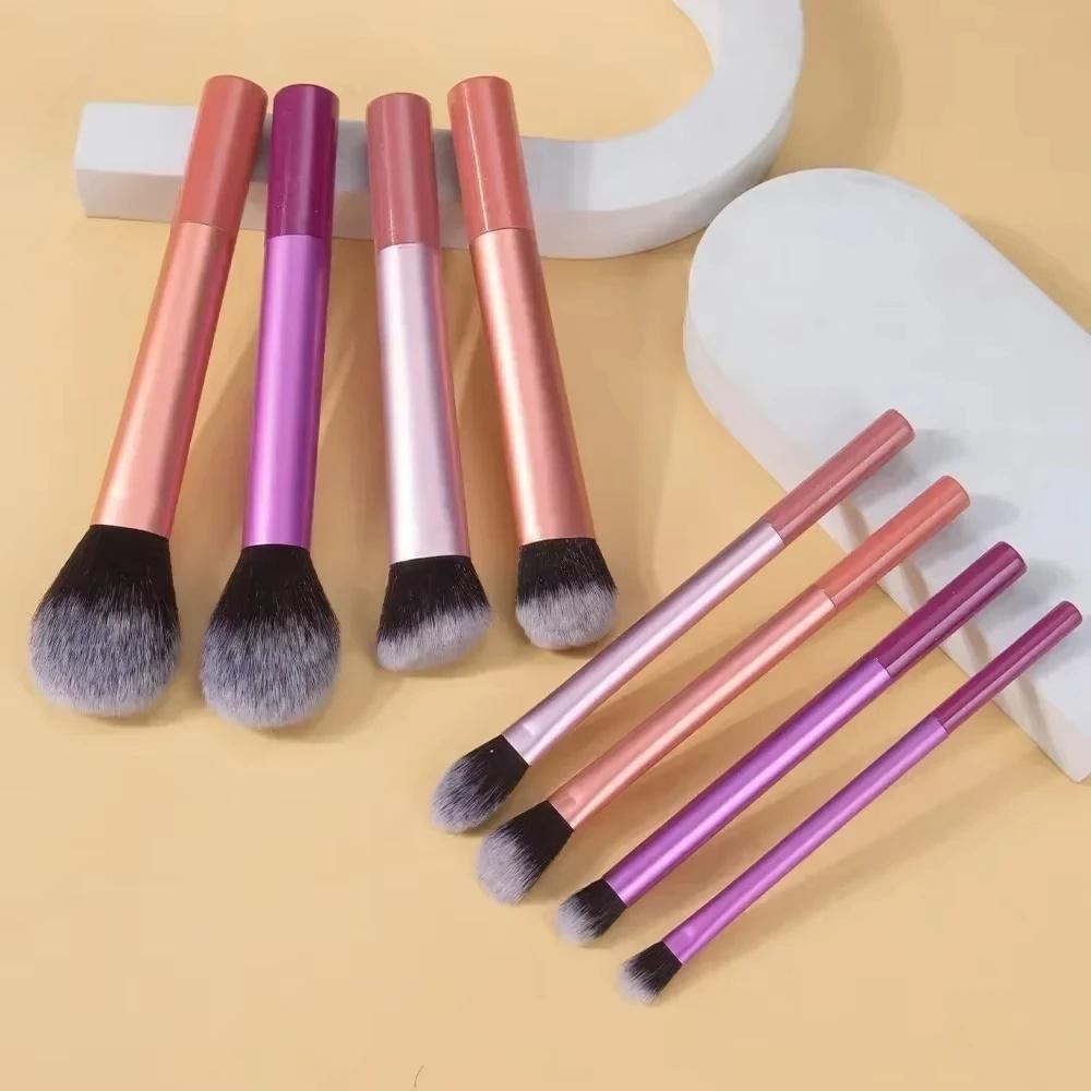8Pcs Professional Makeup Brush Set For Loose Powder Blush Lip Eyeshadow Brush Cosmetic Brush Portable Beginner Beauty Face Tool