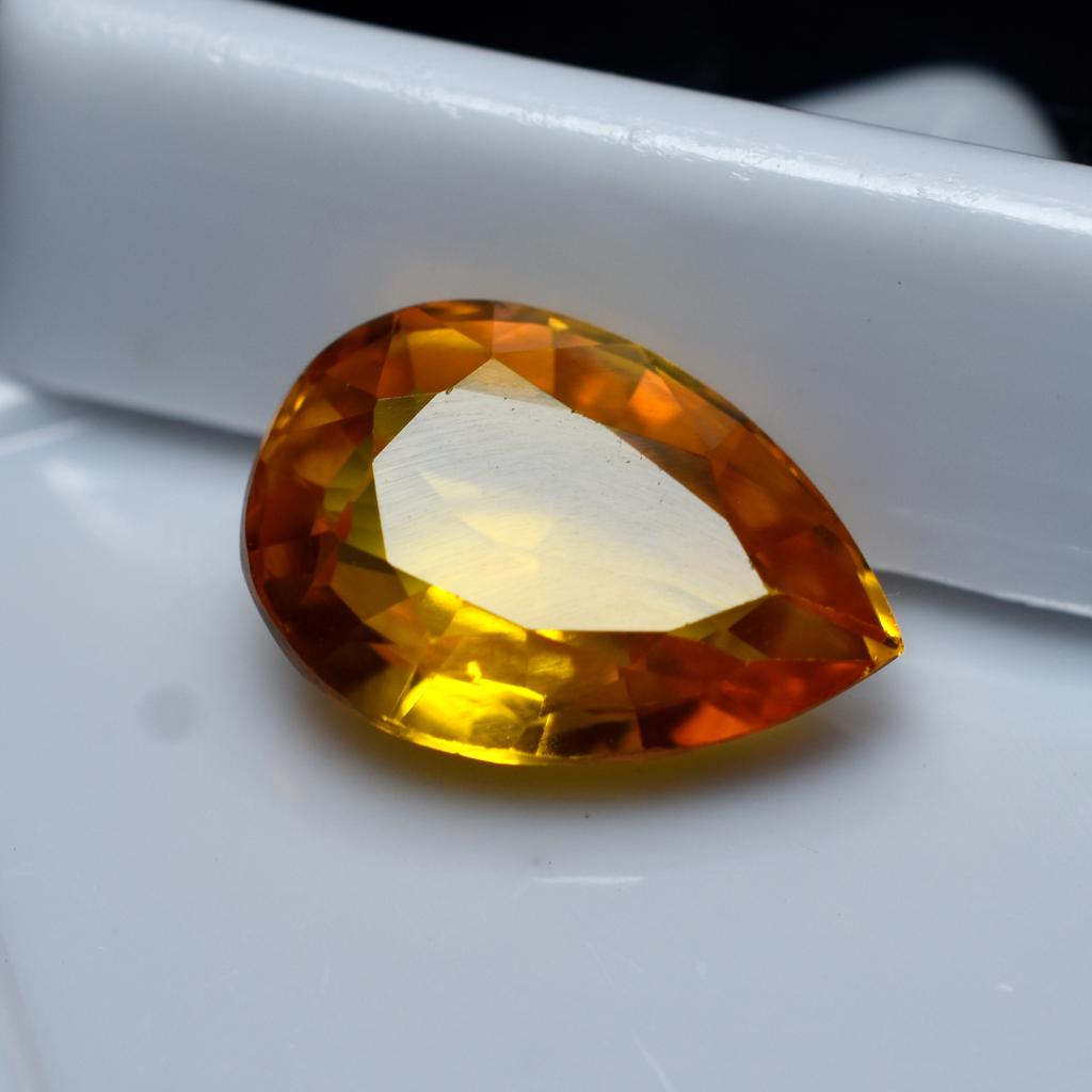 Natural Unique Orange SAPPHIRE Pear Cut 5.80 Ct Jewelry Making Gems
